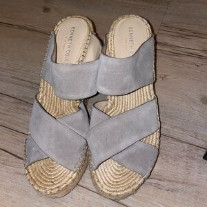 Gray Kenneth Cole Olivia banded wedge